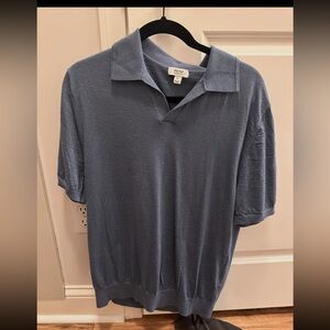 Reiss Duchie Open Sweater Polo (Light Blue - XL)